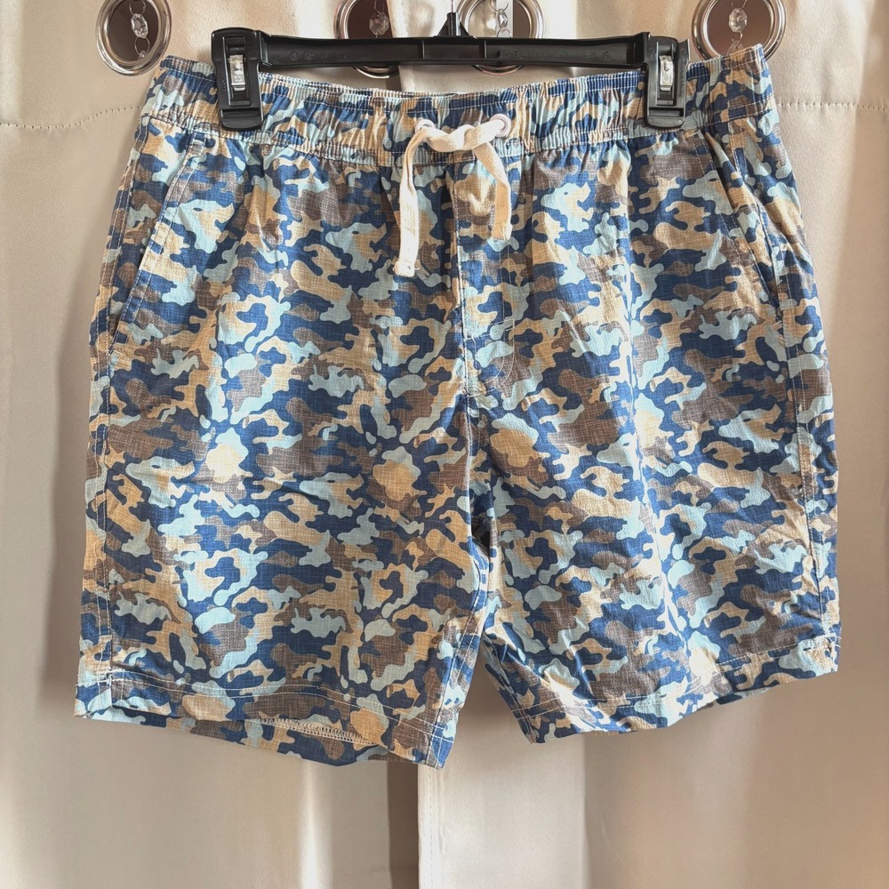 Johnnie O Trunks Mens Medium Camo Swimwear Athleisure Nautical Trunks 19037